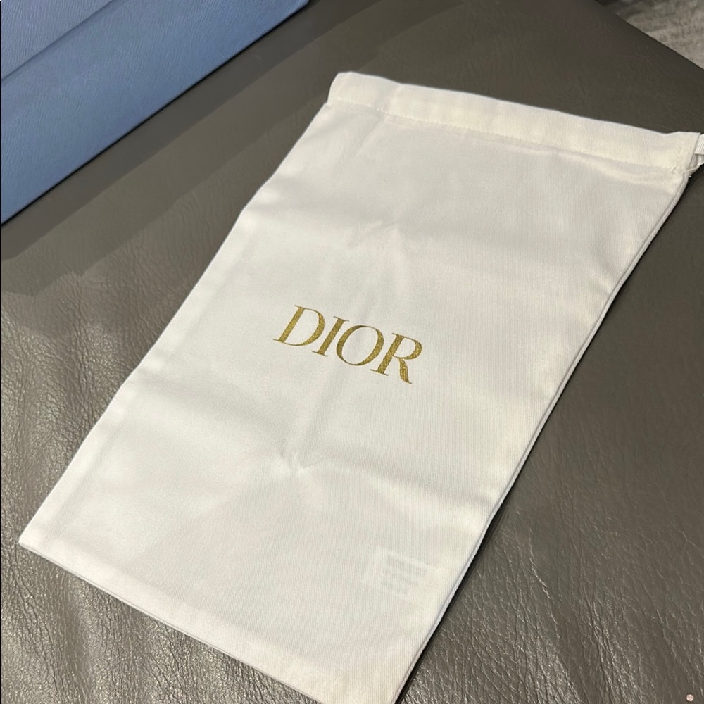 New Dior White and Gold Dust Bag